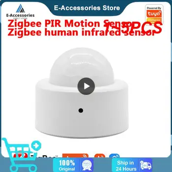 1 ~ 5ШТ Датчик Присутствия Tenky Tuya Zigbee Датчик Движения человеческого Тела Mini PIR Датчик Движения Smart Home Automation
