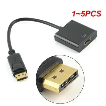 1 ~ 5ШТ Совместимый с DisplayPort адаптер HDMI Конвертер Display Port от мужчины DP к женщине Адаптер телевизионного кабеля Видео Аудио для ПК TV