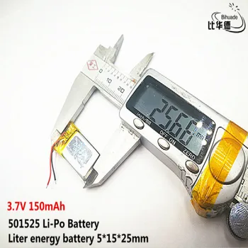 10шт Литровый энергетический аккумулятор Хорошего качества 3,7 В, 150 мАч, 501525 Полимерный литий-ионный аккумулятор для ИГРУШЕК, POWER BANK, GPS, mp3, mp4