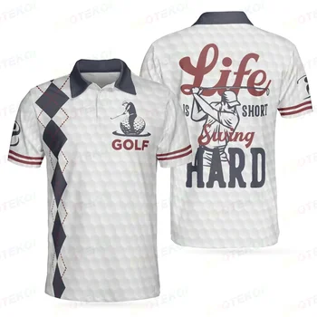 2022 Новые брендовые рубашки поло, мужские футболки-поло для гольфа и тенниса с принтом, Повседневные мужские дышащие топы с короткими рукавами, уличная одежда
