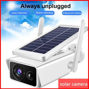 3-Мегапиксельная камера на солнечной батарее, Wi-Fi, водонепроницаемая IP66, интеллектуальная сигнализация PIR, камера наблюдения ночного видения