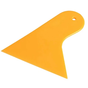 3X Пластиковая Желтая Авто Наклейка На Окно Автомобиля Пленка Скребок Ракель Инструмент Для чистки 10,5X9,5 см