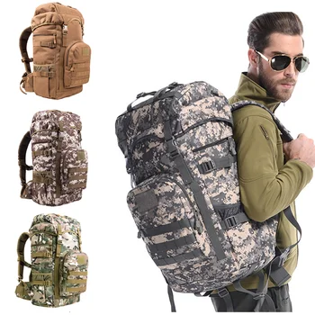 50-литровый Военно-тактический рюкзак Большой емкости для мужчин, Оксфордская армейская сумка, Альпинистская Походная дорожная сумка, Камуфляжный рюкзак Mochila