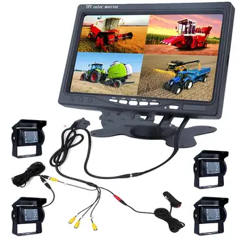7-Дюймовые 4-Канальные Сельскохозяйственные Системы Видеонаблюдения Для Сельскохозяйственных Машин И Оборудования