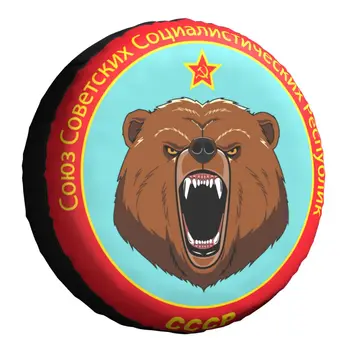 CCCP Советский Союз Покрышка Для Шин 4WD 4x4 Прицеп Русский Медведь Протектор Запасного Колеса Jeep Wrangler 14 