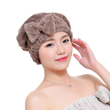 HELLOYOUNG Bowknot Женское Впитывающее быстросохнущее банное полотенце из полиэстера и хлопка для ванной комнаты, шапочка для сушки волос, шапочка для обертывания головы, Салонное полотенце