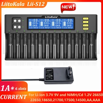 Liitokala Lii-S12 Lii-PD2 Lii-PD4 Зарядное Устройство Для 18650 3,7 В 9 В 26650 26670 18350 16340 18500 14500 1,2 В NI-MH/CD AA AAA