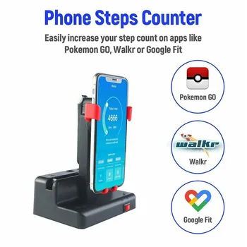 USB-счетчик шагов, Дизайн держателя ручки, Шагомер для покачивания, Ручной Автоматический шейкер для телефона Pokemon