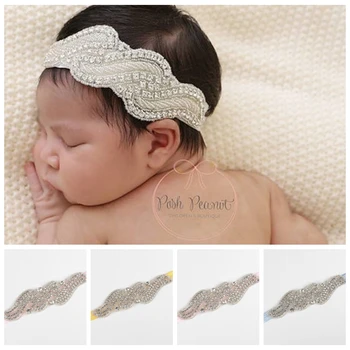 Yundfly Винтажная Повязка на голову с цветочным узором для новорожденных, Эластичные Аксессуары для волос для девочек, Реквизит для фотосессии на День рождения детей