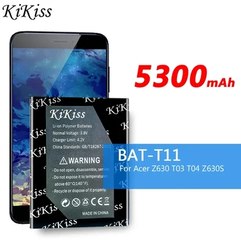Аккумулятор KiKiss емкостью 5300 мАч BAT-T11 BATT11 для мобильного телефона Acer Liquid T04 Z630S Z630 T03 Bateria