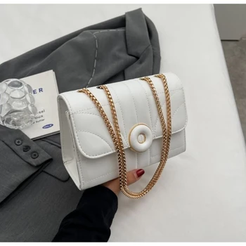 Белая OL НОВАЯ женская сумка 2023, Роскошная трендовая женская сумка для девочек, яркие ПВХ кошельки через плечо из искусственной кожи, женская кожаная сумка-тоут