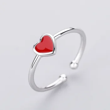 Богемное винтажное кольцо с большим красным сердечком для женщин в стиле бохо, антикварные наколенники, ювелирные изделия в стиле бохо Anillos