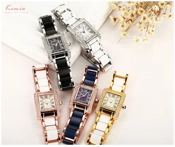 Бренд № 2, женские кварцевые часы, серебряные наручные часы с бриллиантами и жемчугом, женские классические часы с имитацией керамики montre femme