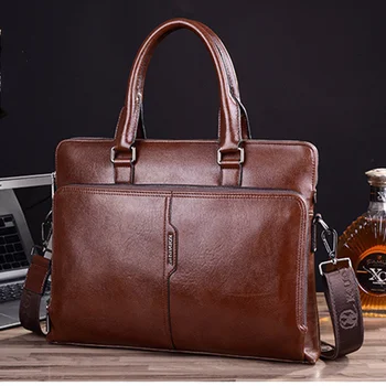 Винтажный мужской портфель из натуральной кожи, сумка для руководителя, мужская повседневная сумка через плечо, Деловая Сумка для ноутбука для мужчин