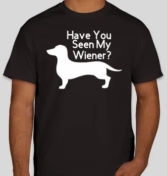 Вы видели забавную мужскую футболку с надписью My Wiener, для любителей собак с таксой, S-3XL, с длинными рукавами