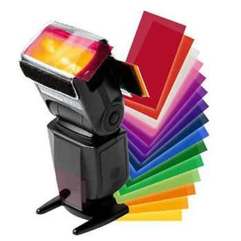 ГОРЯЧИЕ-12 цветов/набор цветных фильтров для вспышки Speedlite Карты для фотогелей Canon/Nikon, фильтрующая вспышка Speedlight