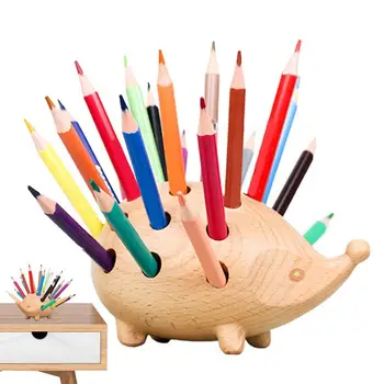 Держатель ручки в виде ежика Креативный Держатель ручки на 24 отверстия с карандашами Контейнер для ручек в форме Ежика, Канцелярские принадлежности, Милое украшение для офиса