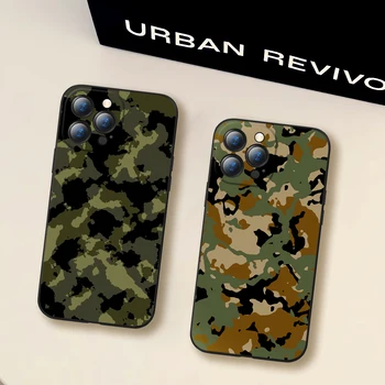 Для iPhone 14 Pro Красочный Армейский Камуфляжный Чехол Для iPhone 14 Pro 13 12 11 Pro X XS XR Max 7 8 Plus Мягкий Противоударный Чехол