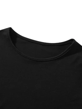 Женская рубашка Y2K Slim Fit с длинным рукавом, базовые футболки с круглым вырезом, Повседневный облегающий топ для выхода в свет, Сексуальный эстетичный топ