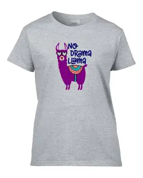 Женская футболка Ladies Funny No Drama Llama
