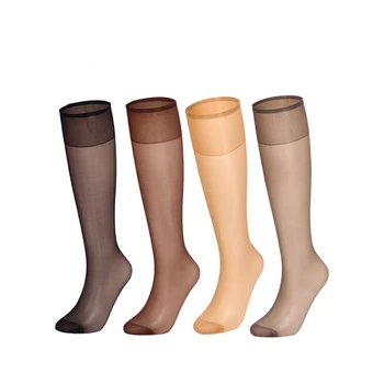 Женские ультратонкие нейлоновые чулки с защитой от крючков, прозрачные эластичные женские гольфы, высококачественные средние цилиндрические носки