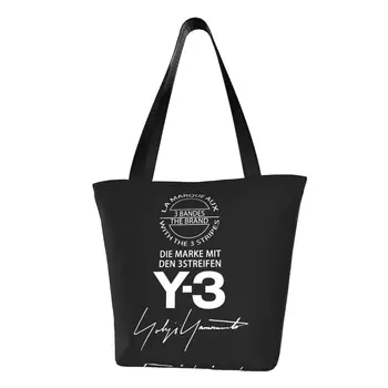 Изготовленная на заказ Холщовая сумка для покупок Y3 Yohji Yamamoto, Женская Многоразовая сумка для покупок, сумки для покупок