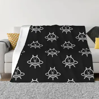 Инопланетное Космическое Одеяло ET Фланелевое UFO Cat Уютное Мягкое Флисовое Покрывало На Кровать