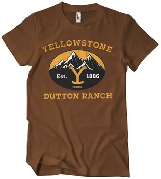 Коричневая футболка Yellowstone Dutton Ranch Montana East 1883 г.