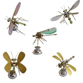 Механические насекомые 3d в сборе, металлические пазлы, наборы моделей для сборки, Биохимическая оса, Стрекоза, игрушка-головоломка от комаров для детей