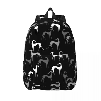 Милый холщовый рюкзак для борзых борзых для мужчин и женщин, водонепроницаемая сумка для собак Greyhound Whippet для колледжа, сумка для книг с принтом