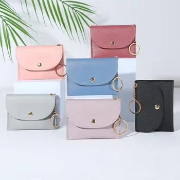 Модная новая сумка-конверт для карточек, женский кошелек, простой модный классический однотонный кошелек на молнии, женский Ins портативный
