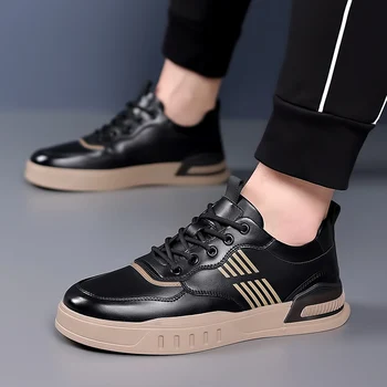Модная обувь, мужские повседневные кроссовки из натуральной кожи 2023, высококачественная уличная мужская спортивная обувь для тенниса, мужская обувь на плоской подошве, обувь