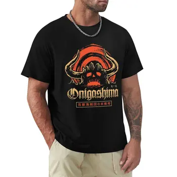 модная футболка с юмором, футболка Onigashima, футболки на заказ, спортивные рубашки, мужские графические футболки в стиле хип-хоп, черная брендовая повседневная футболка