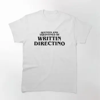 Мужская брендовая модная футболка, Летние футболки для Квентина и Тарантино от Writtin Directino, футболка с принтом, повседневные топы с короткими рукавами