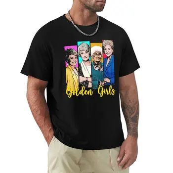 мужские футболки, летняя футболка Golden girls, новая футболка, брендовая футболка, юмористическая футболка, футболка с аниме, мужские графические футболки