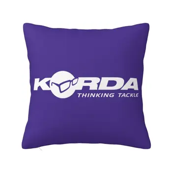 Наволочка с логотипом Korda Fishing 40x40 см Рыба Карп Подарок рыбака Мягкая подушка в скандинавском стиле для дивана
