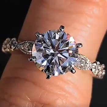 Настоящее Платиновое обручальное кольцо PT950 для женщин на годовщину свадьбы, обручальное кольцо с бриллиантом из муассанита 1, 2, 3, 4, 5 карат, Модное кольцо с бриллиантом из муассанита