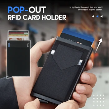 Новая RFID Противоугонная Антимагнитная Металлическая Сумка Для Кредитных Карт Smart Aluminum Business Men's Card Box Удобна Для переноски Мужского Кошелька