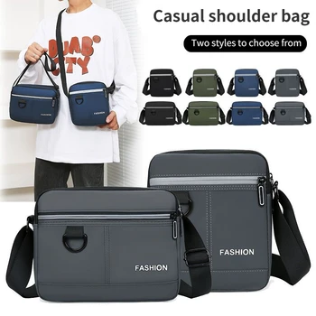 Новая мужская сумка-мессенджер на ремне, повседневная нейлоновая сумка через плечо на молнии, легкая портативная сумка для отдыха и путешествий на открытом воздухе