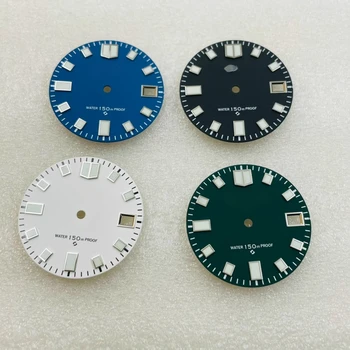 Новые механические часы Yuanzu с циферблатом 28,5 мм, модифицированным зеленой светящейся надписью, подходят для часовых аксессуаров с механизмом NH35.