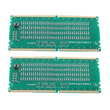 НОВЫЙ-2X Тестовая карта DDR4 RAM Слот для светодиодной настольной материнской платы для ремонта Анализатор Тестер
