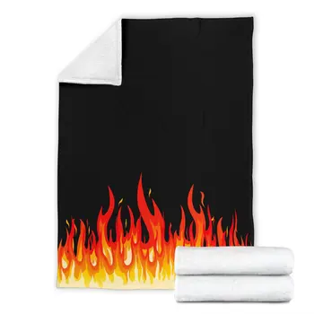 Носимое одеяло Flame Bandana с 3D-принтом, флисовое одеяло для взрослых/детей, аксессуары для дома, прямая поставка