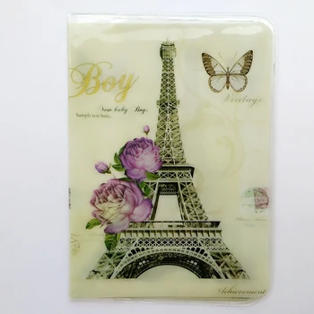Обложка для паспорта La Tour Eiffel для путешествий по Парижу, держатель для паспорта из ПВХ, кожаная сумка для паспорта, размер чехла: 10 * 14 см, кошельки для паспортов