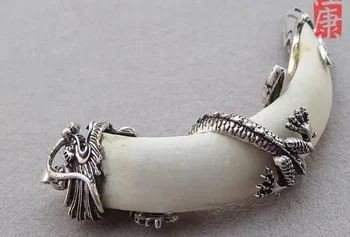 Панлонг властный зубы дикого кабана брекеты кулон ожерелье