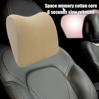 Подушка с эффектом памяти для путешествий, тканевый чехол для кресла Feat в авто, 1 шт. мягкий подголовник из полиэстера, подушка для шеи в автомобильном подголовнике