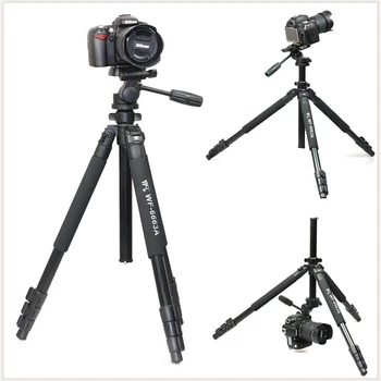 Профессиональная фотография Weifeng WF-6663A Штатив для фотоаппарата Видеокамеры Бинокля Видеомагнитофона Держателя Зажима Для Телефона
