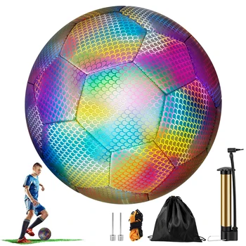 Размер 5 Светящиеся в темноте футбольные светящиеся футбольные мячи Ночные игры светящиеся светоотражающие футбольные мячи Игрушки на открытом воздухе Подарки для мальчиков и детей