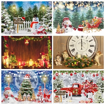Рождественский фон для фотосъемки Зимняя страна чудес, снежные пейзажи, сосна, Рождественский декор, баннер, фон для фотосессии, реквизит для фотобудки