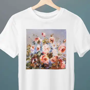 Розы от Варгемона, Пьер Огюст Ренуар, футболка с рисунком для ее Любимого