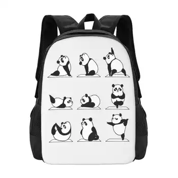 Рюкзак с 3D принтом Panda Yoga, студенческая сумка Panda Yoga